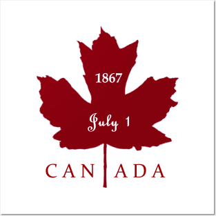 Red Maple Leaf - Canada Day - July 1st  Canadian Independence Day Posters and Art